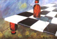 Schach Die Irrationale Stellung Gemälde von Elke Rehder