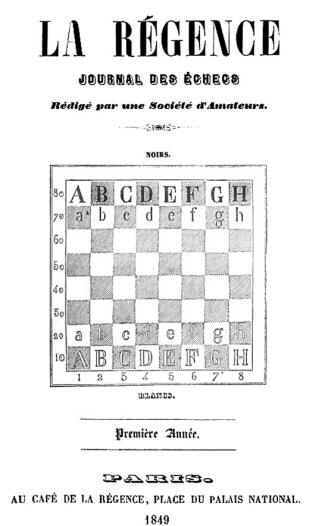 Schachnotation 1849 von Lionel Kieseritzky