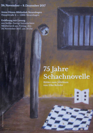 Ausstellung Stefan Zweig Schachnovelle Berlin 2017. Plakat Gestaltung von Isabel Stolze.