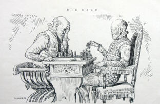 Schachspieler in einer Werbeanzeige fr Haus Neuerburg Zigaretten 1927