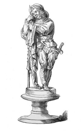 Fahnentrger als Schachfigur um 1850