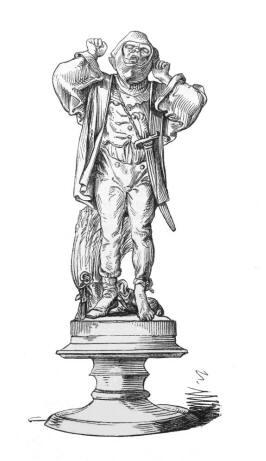 Bauer gähnt - Schachfigur um 1850