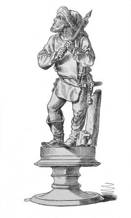 mittelalterlicher Bauer, Landsknecht mit Kriegshammer