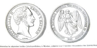 Ehrenmünze München 1854.  Erste Allgemeine Deutsche Industrieausstellung