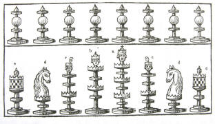 Ein Satz Schachfiguren um 1841