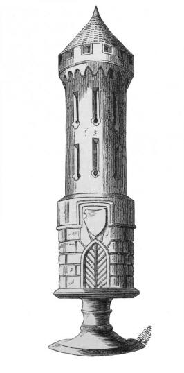 Der Turm als Schachfigur in Terrakotta