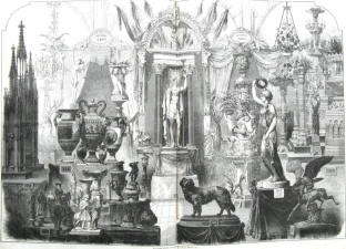 Schachfiguren von Ludwig Foltz bei Villeroy & Boch auf der Weltausstellung in Paris 1855