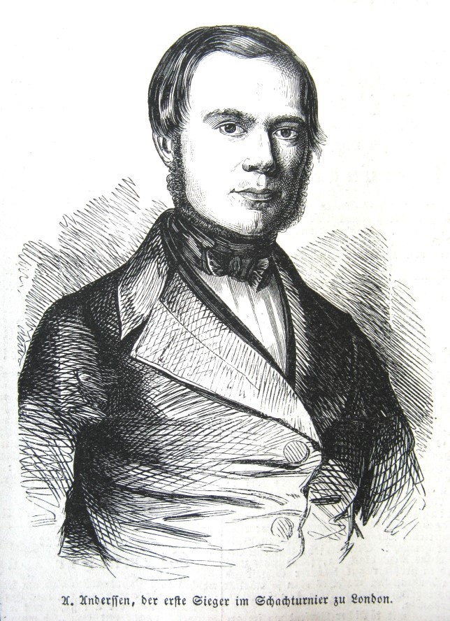 Paul Morphy jugando 8 partidas a ciegas en el Café de la Regence (Paris) -  Le Monde Illustré, 16.10.1856