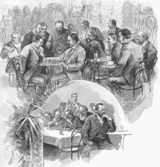 Im Schachclub und Das Blindlingsspiel Die Gartenlaube 1886
