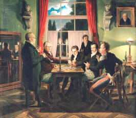 Schachspieler 1818 mit Mitgliedern des Schach-Club in Berlin