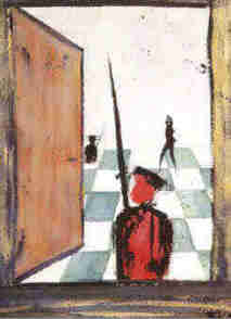 The Opening - Chess painting by the German artist Elke Rehder