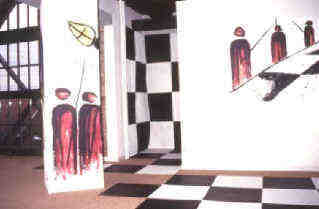 Chess Room Installation  Art by the German artist Elke Rehder