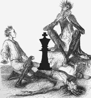 Jaque mate - ilustracin del juego de ajedrez de Uwe Holstein